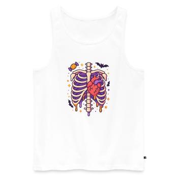 Anatomy Gothic Thoracic Cage - Débardeur bio Premium Homme - blanc - Devant - Michal (187cm)