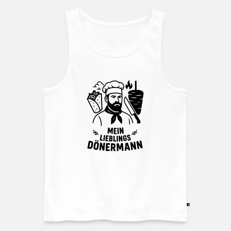 Lieblings Dönermann - Männer Premium Bio Tank Top - Weiß