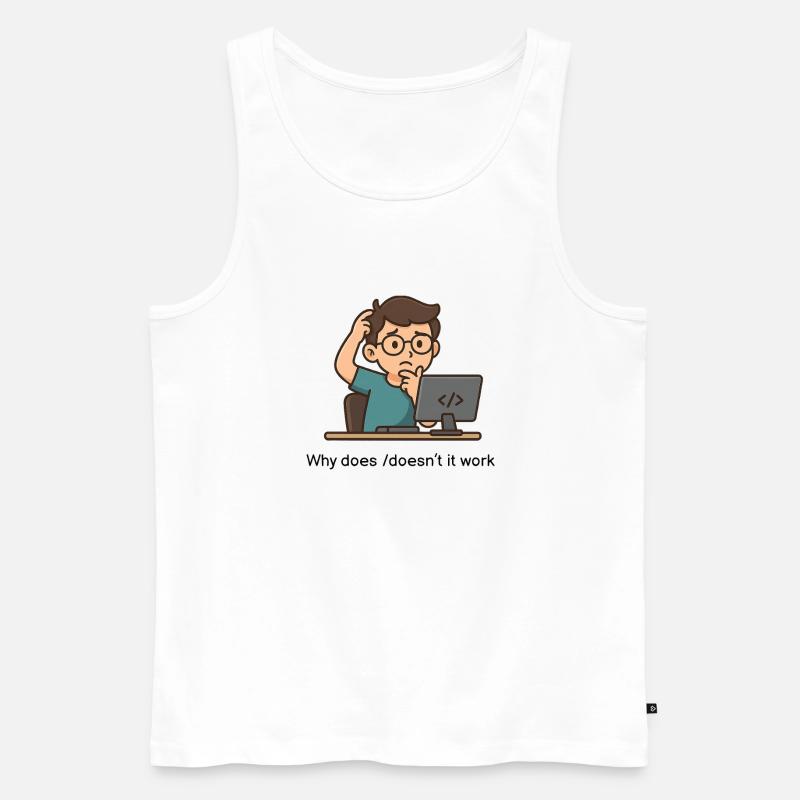 Why does/doesn't it work - Men's Premium Organic Tank Top - white