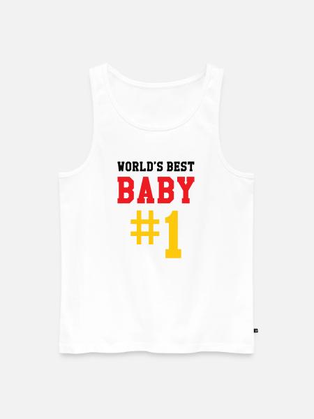 Best Baby - Birth - Child - Men's Premium Organic Tank Top - white