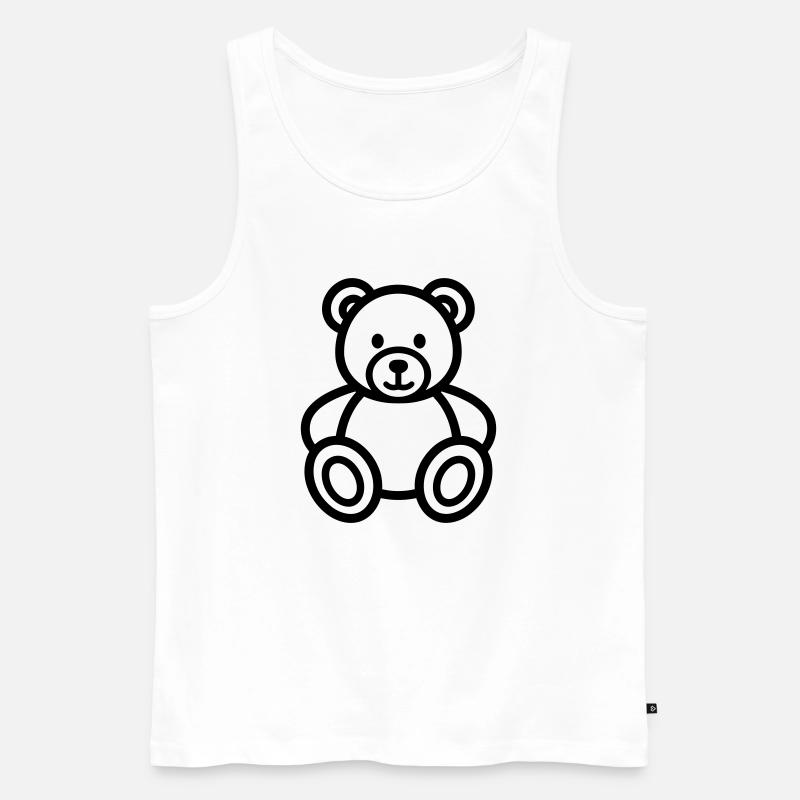 Bär - Männer Premium Bio Tank Top - Weiß