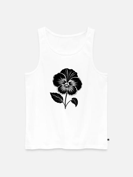 Pansy Flower - Men's Premium Organic Tank Top - white
