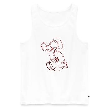 Lieblingszahl 3 Drei 3 - Männer Premium Bio Tank Top - Weiß - Vorne - Michal (187cm)