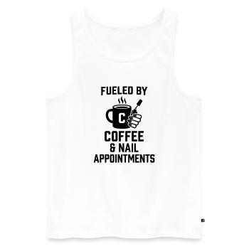 Coffee Nails Nail Design - Men's Premium Organic Tank Top - white - Front - Michal (187cm)