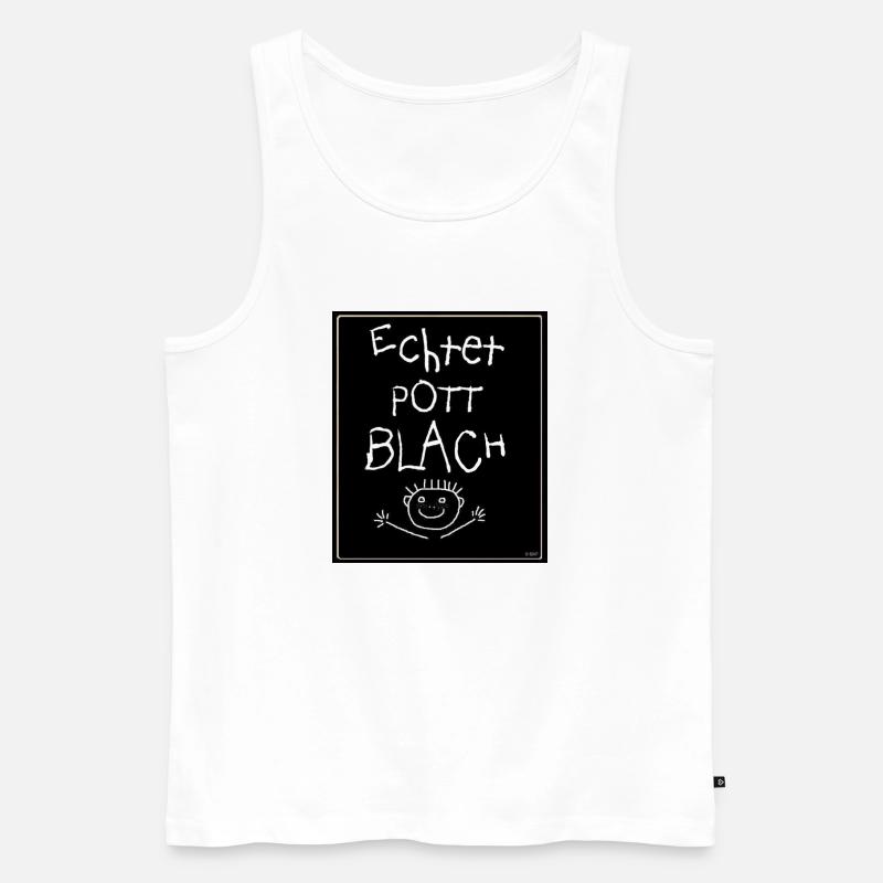 Echtet PottBlach Design IBAP IchBinAusmPott - Männer Premium Bio Tank Top - Weiß
