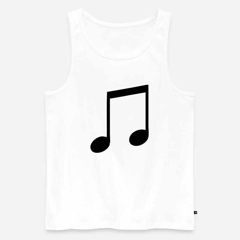 note simpel - Männer Premium Bio Tank Top - Weiß
