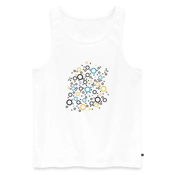 Colour Bubbles - Männer Premium Bio Tank Top - Weiß - Vorne - AI Model Male 178 light (178cm)