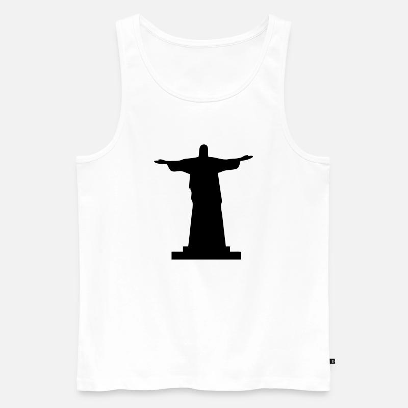 christ redeemer - Männer Premium Bio Tank Top - Weiß