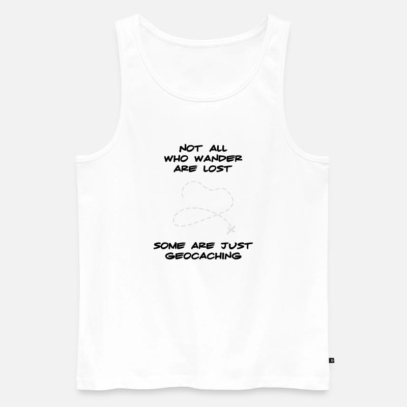 Geocaching - Männer Premium Bio Tank Top - Weiß