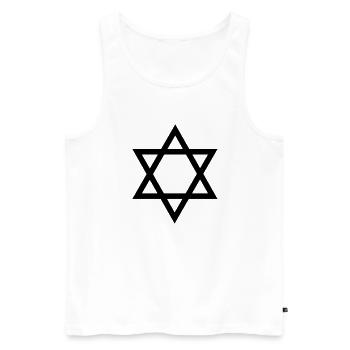 davidstern__f1 - Männer Premium Bio Tank Top - Weiß - Vorne - Michal (187cm)