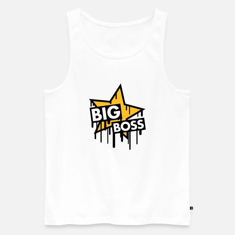 big_boss_star - Männer Premium Bio Tank Top - Weiß