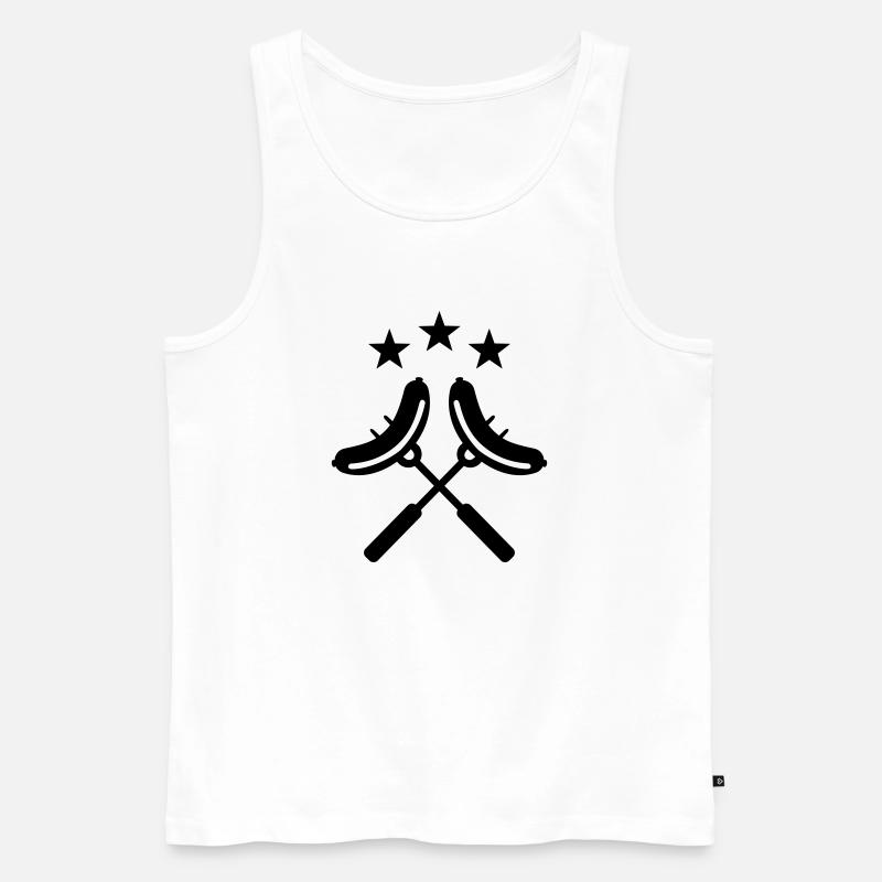 Bratwurst Grillen - Männer Premium Bio Tank Top - Weiß