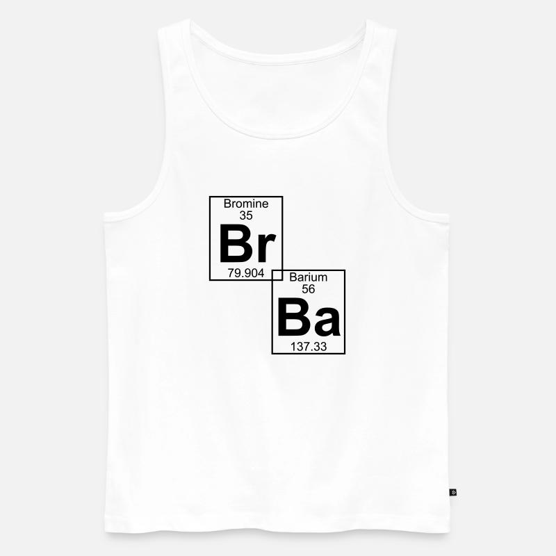 Br-Ba (brba) - Full - Männer Premium Bio Tank Top - Weiß