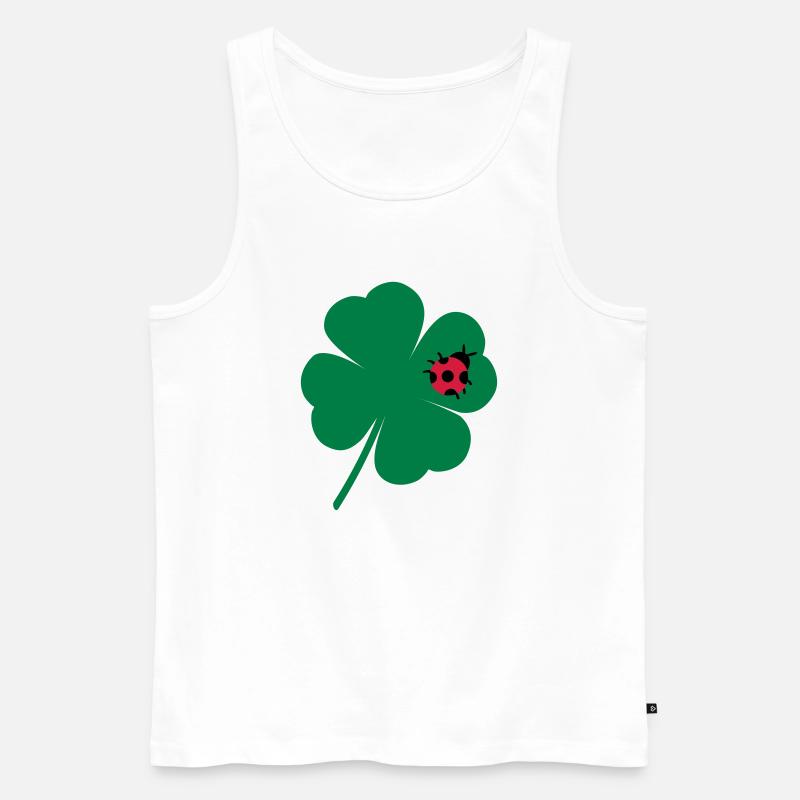 Kleeblatt - Männer Premium Bio Tank Top - Weiß