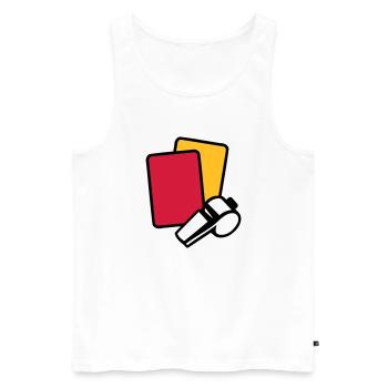 Schiedsrichter - Männer Premium Bio Tank Top - Weiß - Vorne - Michal (187cm)
