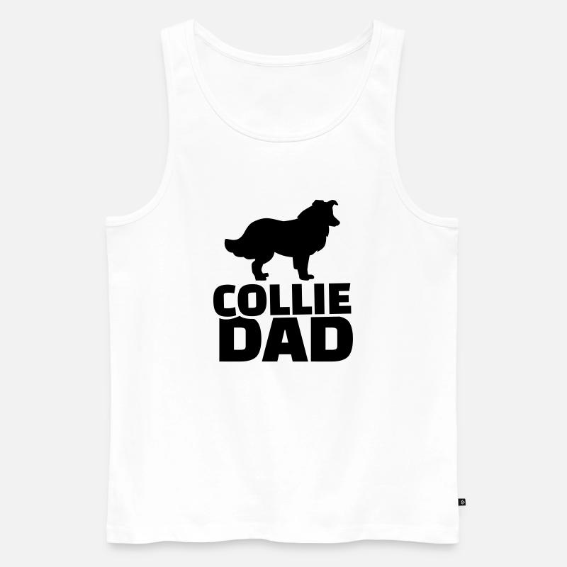 Collie - Männer Premium Bio Tank Top - Weiß