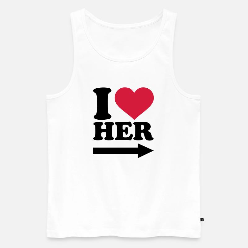 Freundin - Männer Premium Bio Tank Top - Weiß