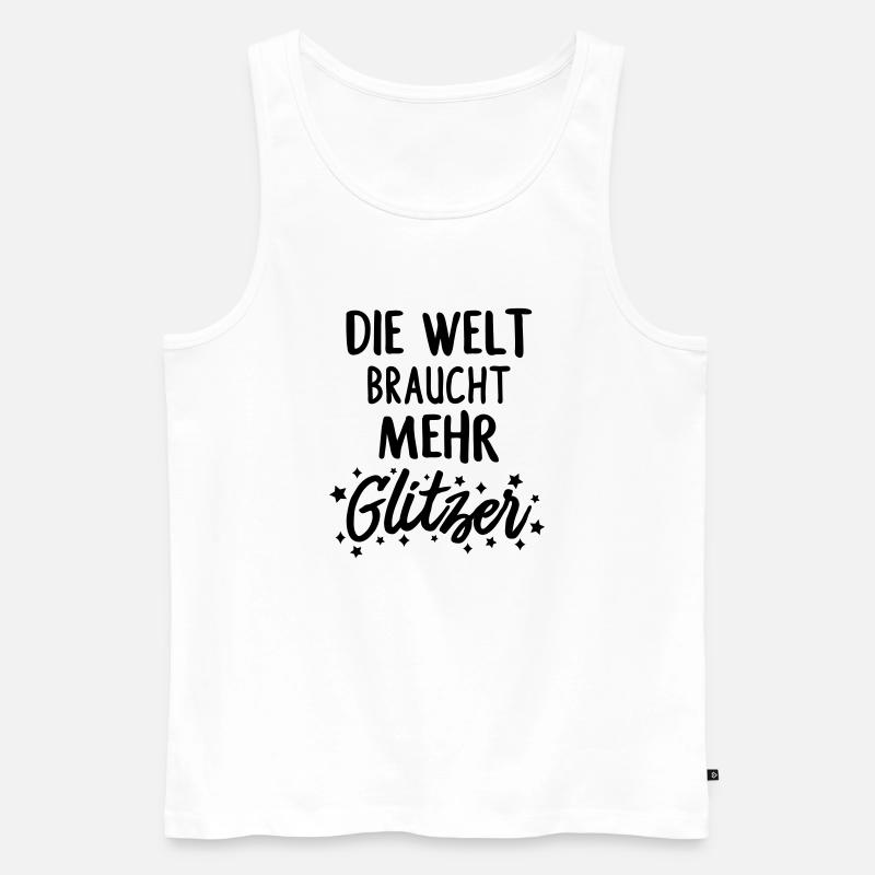 Mehr Glitzer - Männer Premium Bio Tank Top - Weiß