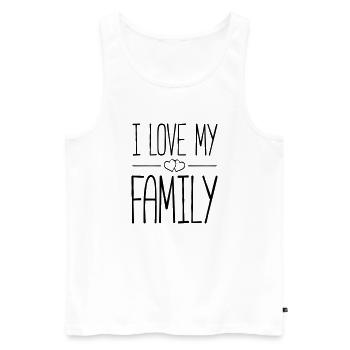 i love my family - Männer Premium Bio Tank Top - Weiß - Vorne - Michal (187cm)