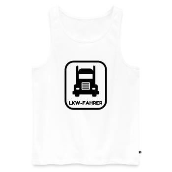 Trucker LKW Fahrer Routier Truck Camion Transport - Men's Premium Organic Tank Top - white - Front - AI Model Male 178 light (178cm)