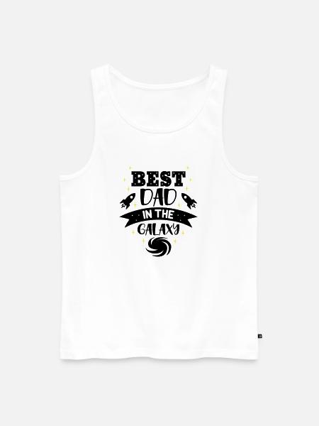 Best dad in the galaxy - Men's Premium Organic Tank Top - white