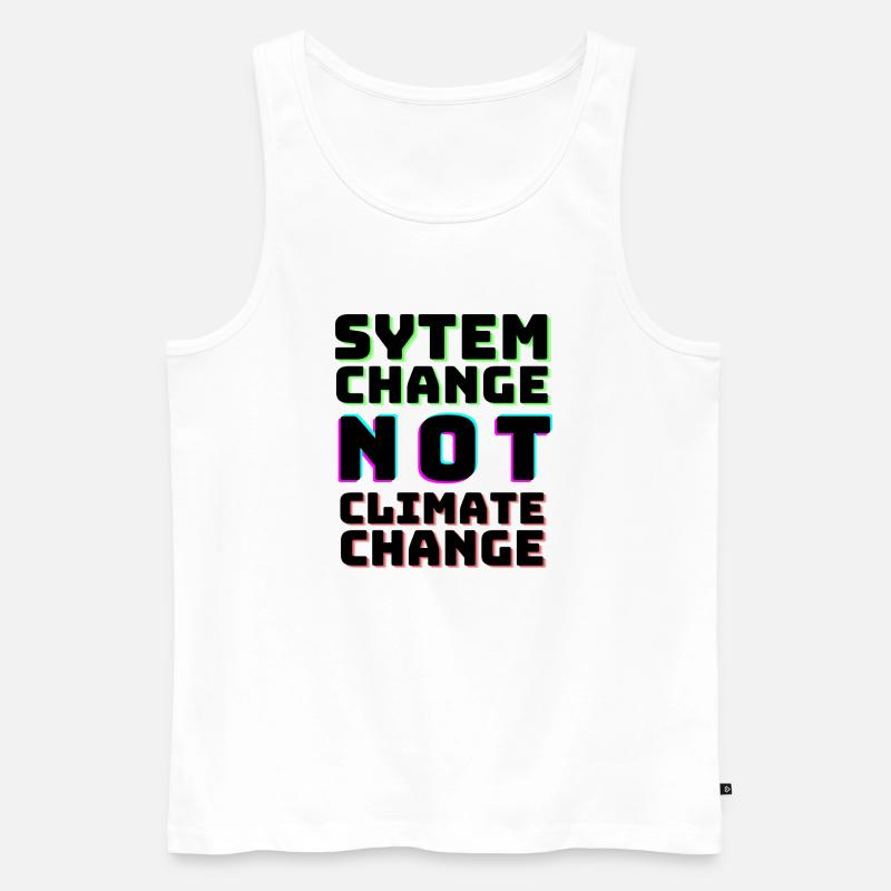 System Change not Climate Change - Männer Premium Bio Tank Top - Weiß