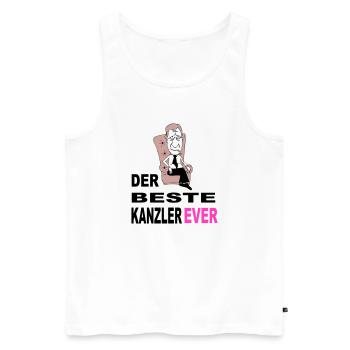 Schmidt Helmut - Männer Premium Bio Tank Top - Weiß - Vorne - AI Model Male 178 light (178cm)