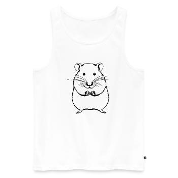 Hamster cute animal rodent animals funny pet 8 - Men's Premium Organic Tank Top - white - Front - Michal (187cm)