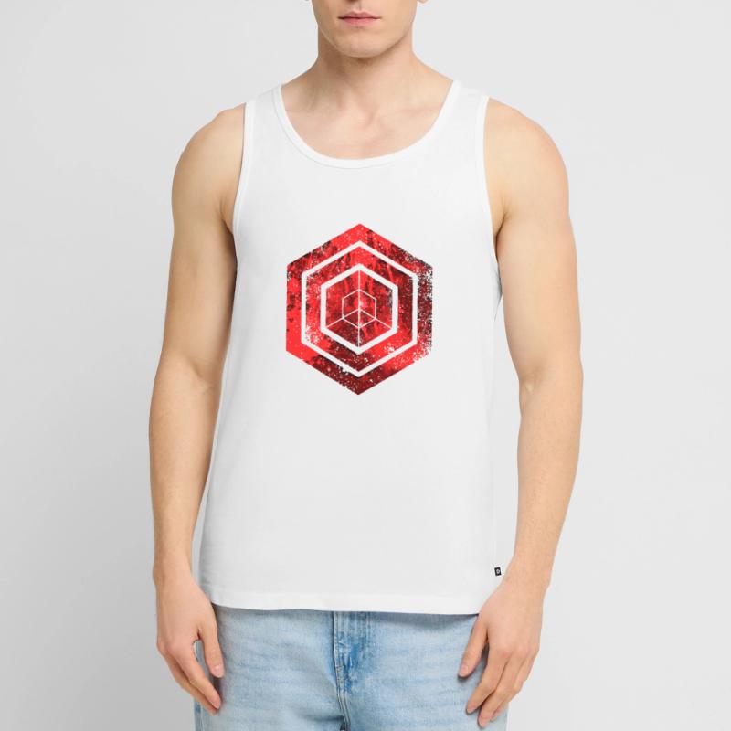 hexagon programming programmer coding geometric Men's Premium Organic Tank Top
