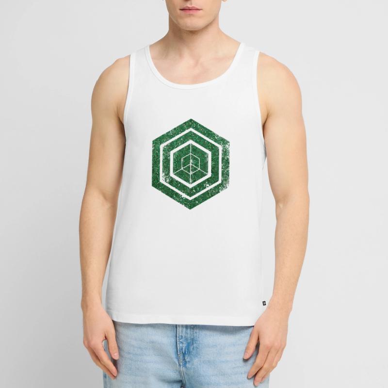 Codage géométrique du programmeur de programmation hexagonale Débardeur bio Premium Homme