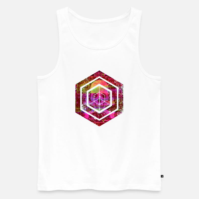 Hexagon-Programmierung Programmierer Codierung geometrisch - Männer Premium Bio Tank Top - Weiß