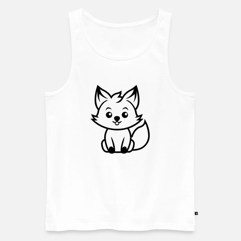 Fuchs - Männer Premium Bio Tank Top - Weiß