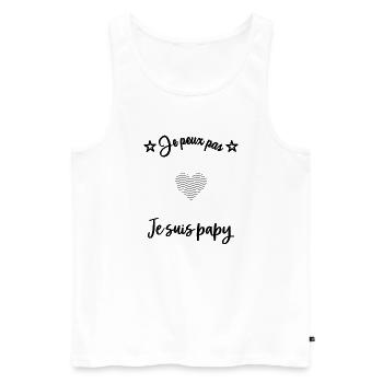 OPA. VATERTAG. FROHER VATERTAG. ICH LIEBE DICH. - Männer Premium Bio Tank Top - Weiß - Vorne - Michal (187cm)