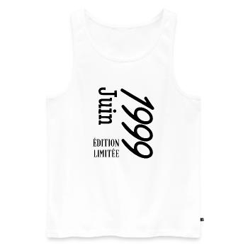 limitierte Auflage Juni 1999 - Männer Premium Bio Tank Top - Weiß - Vorne - Michal (187cm)