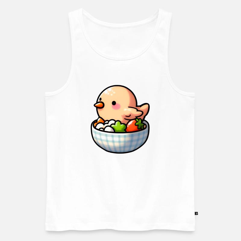 Hühnerfutter - Huhn - Männer Premium Bio Tank Top - Weiß