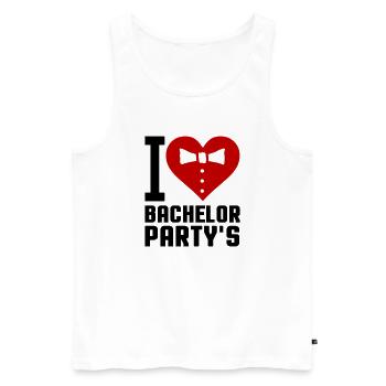 i love bachelor parties - Men's Premium Organic Tank Top - white - Front - Michal (187cm)