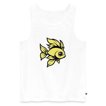 goldfisch fisch comic tier - Männer Premium Bio Tank Top - Weiß - Vorne - AI Model Male 178 light (178cm)