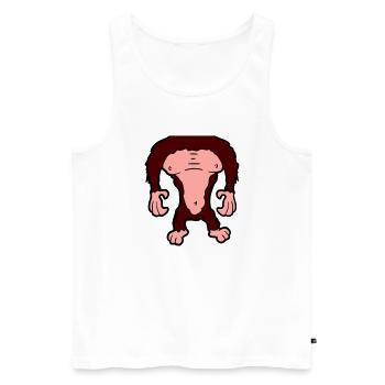 Funny Gorilla Body Headless Halloween Costume - Men's Premium Organic Tank Top - white - Front - Michal (187cm)