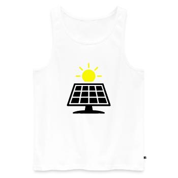 Photovoltaik Anlage Solar Panele - Männer Premium Bio Tank Top - Weiß - Vorne - AI Model Male 178 light (178cm)