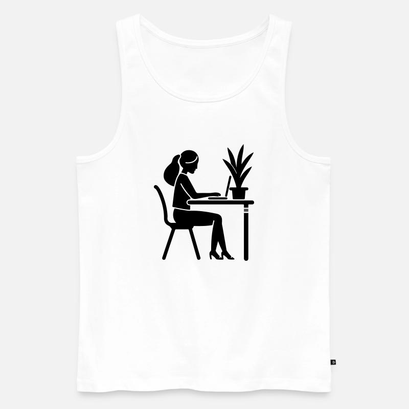 Lernen Studieren Arbeiten - Männer Premium Bio Tank Top - Weiß