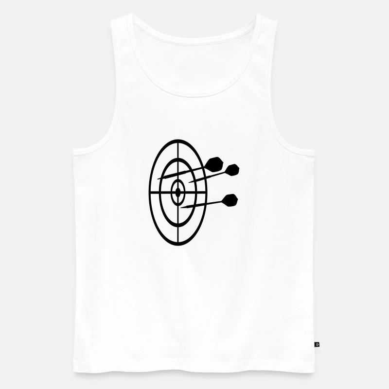 dart - Männer Premium Bio Tank Top - Weiß