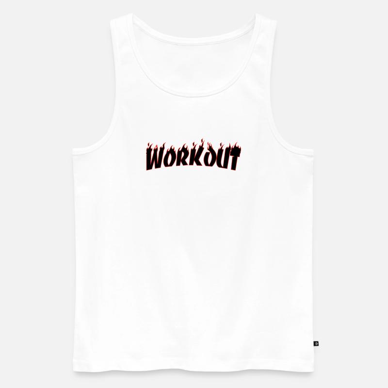 Workout Motivation - Männer Premium Bio Tank Top - Weiß
