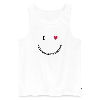 Veterinary medicine - Men's Premium Organic Tank Top - white - Front - AI Model Male 178 light (178cm)