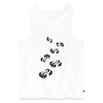 Monnaie Monnaie Silhouette - Débardeur bio Premium Homme - blanc - Devant - Michal (187cm)