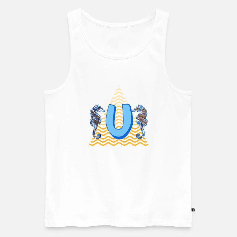seepferdchen e 262 u - Männer Premium Bio Tank Top - Weiß