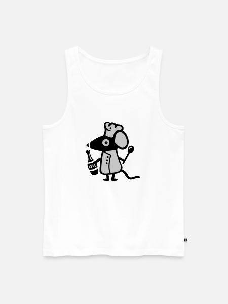 Mouse Koch - rat - Men's Premium Organic Tank Top - white