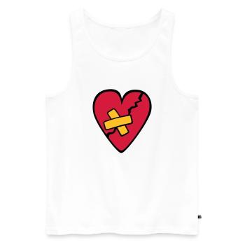 CoeurBrisé - Männer Premium Bio Tank Top - Weiß - Vorne - AI Model Male 178 light (178cm)