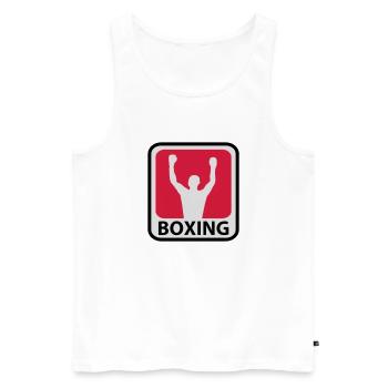 boxing - Männer Premium Bio Tank Top - Weiß - Vorne - AI Model Male 178 light (178cm)