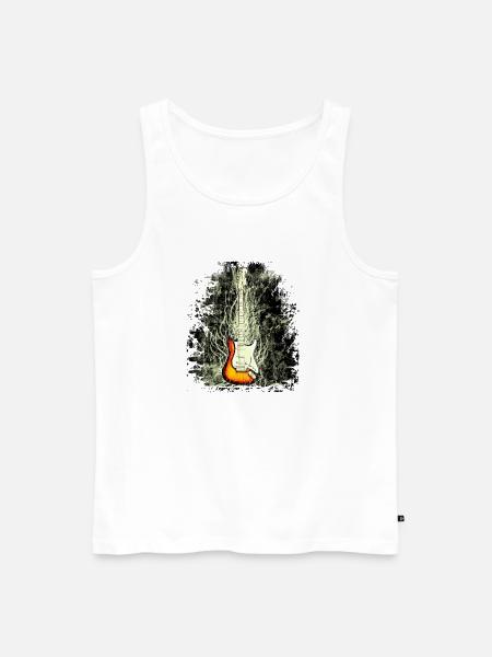 guitar - Men's Premium Organic Tank Top - white