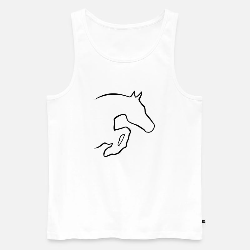 Springpferd - Männer Premium Bio Tank Top - Weiß